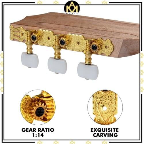 Alice AO-020B1P Classical Guitar String Tuning Peg Tuner Machine Heads Tuning Key Pegs 3L+3R Tuners For Nylon Strings