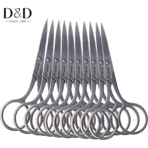 D&D 10pcs/lot Wholesales Eyebrows Stainless Steel Tailor Scissor Professional Sewing Scissors Sewing Supplies for Fabric Tool