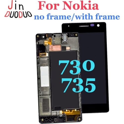 For Nokia Lumia 730 735 LCD Display Touch Screen Digitizer Assembly With Frame For RM-1038 RM-1039 RM-1040 LCD
