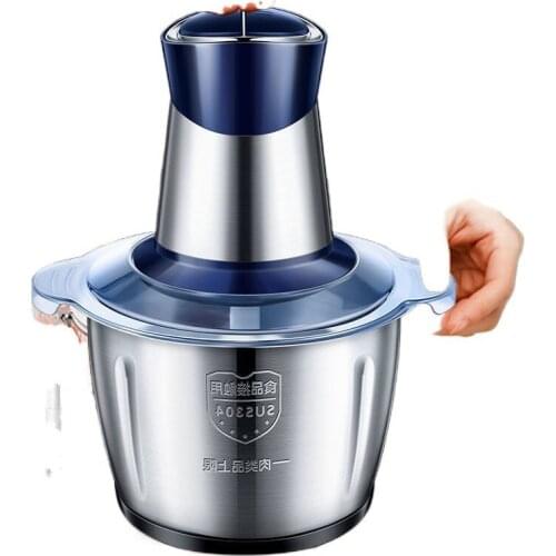 2 Speeds Electric Chopper Meat Grinder Stainless Steel Mincer Food Processor Kitchen Slicer Egg Beater Garlic Vegetable