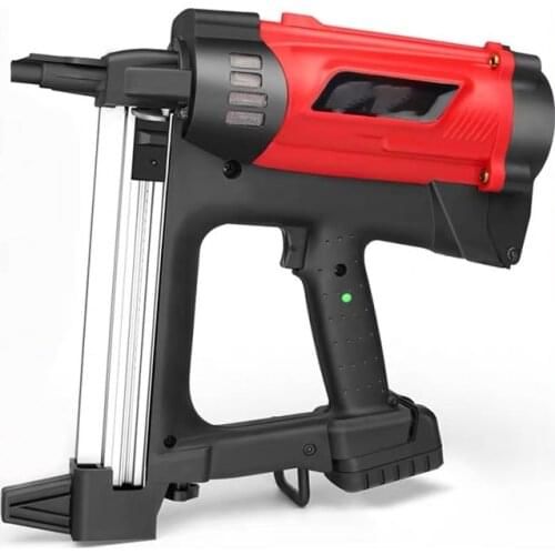 MD-060 Gas Nail Gun Cement Nailing Steel Nail Gun Pneumatic Nail Gun Install Door And Window Wire Slot Nailing Gun 7.4V 2000mah