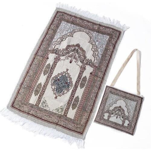 50PCS Polyester Islamic Muslim Prayer Mat with bag Blanket Salat Musallah Rug Tapis Carpet Tapete Banheiro Islamic Praying Mat
