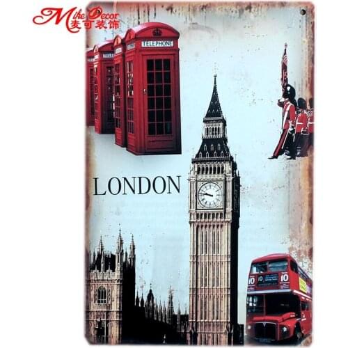 [ Mike86 ] London Metal signs Art wall decor Room Store Cafe Pub vintage Iron Paintings A-172 Mix order 20*30 CM
