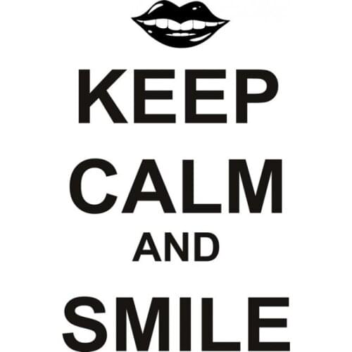 Keep Calm And Smile Keep Calm Quotes Wall Stickers Home Decor Removable Art Decals Wall Sticker For Living Room Bedroom ZA147