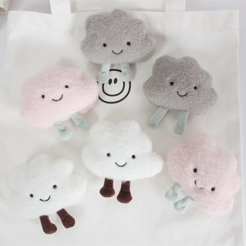 New creative cute cartoon cloud pin brooch bag clothes lapel pin jacket dream badge plush brooch jewelry gift for kids girls