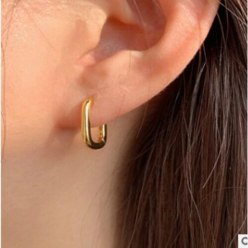 New Korea Earrings Metal Geometric Irregular U-shaped Retro Earrings For Women Oorbellen Girls Wedding Party Jewelry