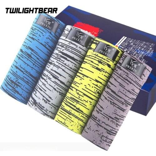 4pcs/lot Mens Panties Modal Boxers Male Brand Clothing Printing Breathable Sexy Underwear Men Underpants Briefs JF079