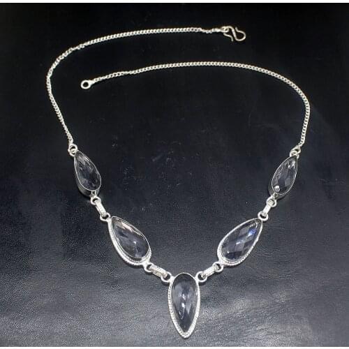 Gemstonefactory Jewelry Big Promotion 925 Silver Light Purple Amethyst Shiny Ladies Women Chain Necklace 48cm 20213547