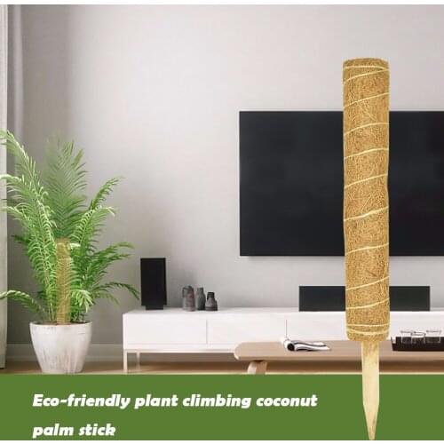 2pcs Support Gardening Coconut Palm Stick Garden Plants Climbing Flower Vine Support Coir Coconut Cane Palm Sticks