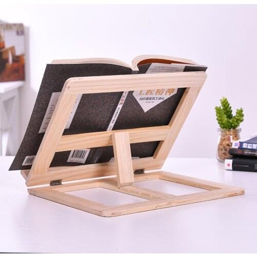 Reading Rest Book Holder Stand Tablet Study Kitchen Recipe bookshelf Wooden Adjustable Foldable Stand Bookshelf Document Stand