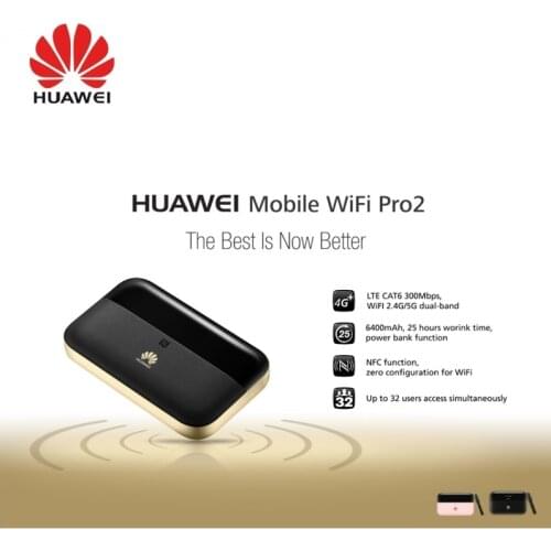Unlock HUAWEI E5885Ls-93a cat6 mobile WIFI PRO2 with 6400mah Power Bank Battery and One RJ45 LAN Ethernet Port E5885 Router