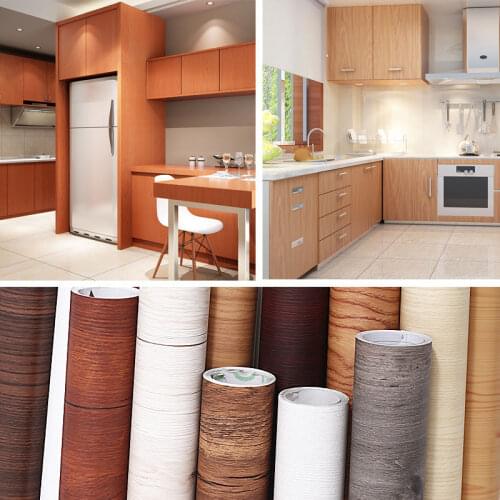 2M/5M3D Embossed Self-adhesive Wood Grain Stickers Anti-fouling and Moisture-proof Desktop Cabinet Furniture Renovation Stickers