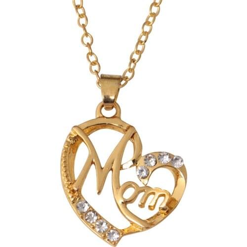 RONGQING 12pcs/lot Wholesale Personalized Diamond Crystal Women Letter Necklace Morthers Day Necklace Hot 2020