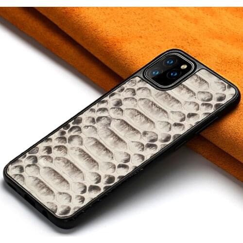 Luxury Genuine Python Leather phone case For Apple iPhone 11 11 Pro 11 Pro Max X XS XS Max XR 7 8 6 6s 7 Plus 8 plus snakeskin