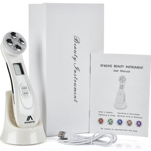 5in1 LED Photon Therapy Skin Rejuvenation Anti Wrinkles EMS RF Beauty Skin Thitening Radio Frequency Facial Skin Care Device