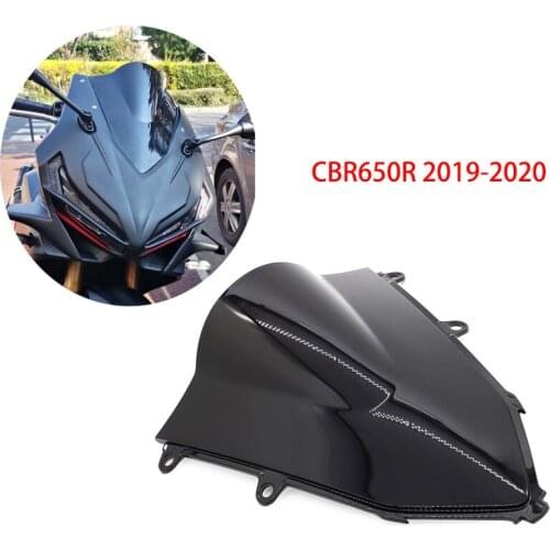 Double Bubble Motorcycle Windshield WindScreen screen For Honda CBR650R CBR650 2019 2020 black CBR 650R CBR 650 R
