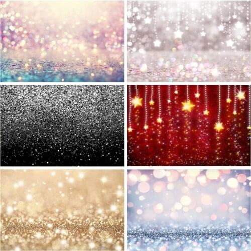 Vinyl Photography Backdrops Fantasy Glitter Star Polka Dot Light Bokeh Wedding Birthday Love Party Baby Child Photo Background