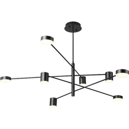 Northern Europe Geometry Line Rotating A Chandelier Concise A Living Room Restaurant Study Bedroom Home Furnishing Originality