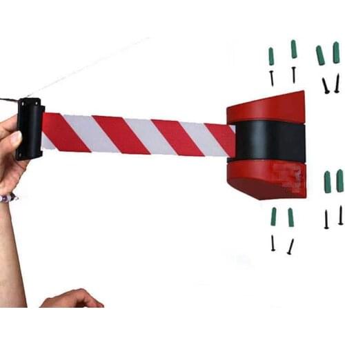 10m Belt Wall Amount Retractable Barrier Tape Safety For Warehouse Workshop Crowed Control Colorful Optional
