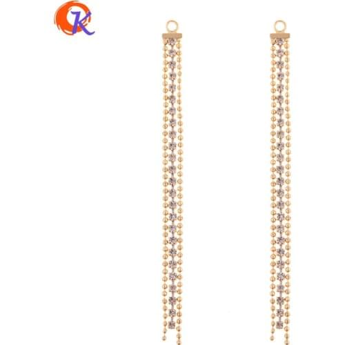 Cordial Design 20Pcs 5*73MM Jewelry Accessories/DIY Making/Rhinestone Chain/Genuine Gold Plating/Hand Made/Earring Findings