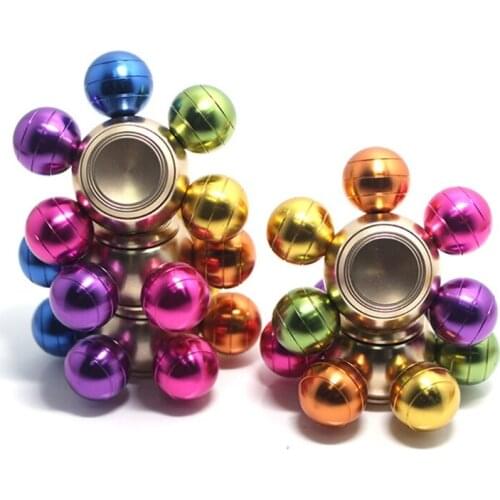 1Pc Colorful Detachable Finger Fidget Spinner Spinning Stress Relief Toy Adults Kids Toy