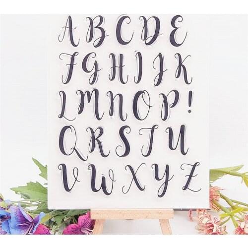 14x18CM 26 alphabet floating Transparent Seal Clear Stamps Silicone Seal Roller Stamps DIY Scrapbook Album / Card Production