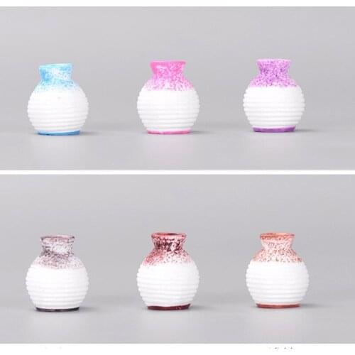 1p Mini size Simulation Ceramic vase Miniature Figurine DIY Faiy Garden Decoration Accessories Home Art Ornament toy resin craft
