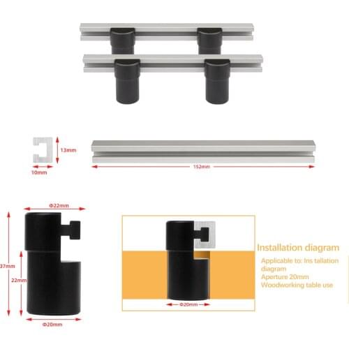 2PCS Woodworking Table Workbench Baffle Block Positioning Plate Dogs Clamp Fixed Anti-slip DIY Clamping Tenon Fitting Tools
