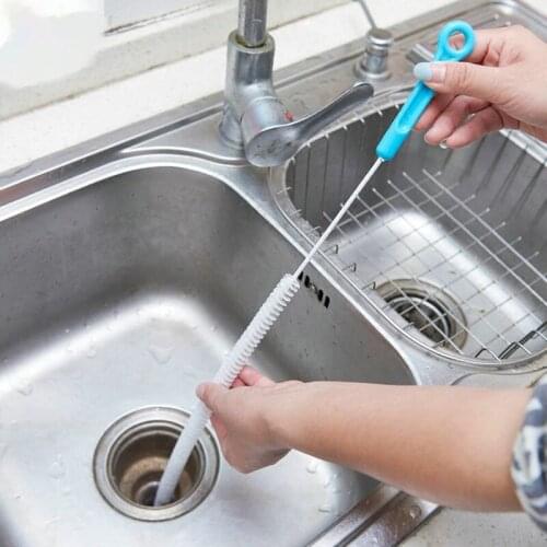 71cm Extended Sewer Cleaning Brush Pipe Dredging Tools Bathroom Floor Drain Kitchen Sink Pipe Cleaner Hair Removal Tools Dredge