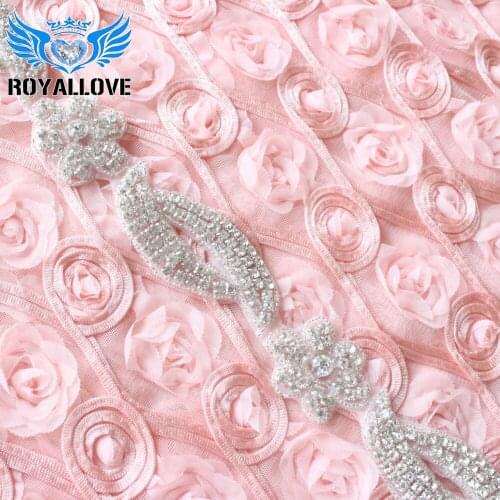 10 Yard Rhinestone Applique Trim,Bridal Headband Baby Headband Decoration,Crystal Applique Patches Belt for Wedding Dress Gown