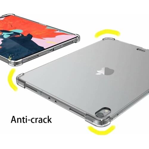 For New ipad pro 12.9" 2018 tablet tpu case fundas,for ipadpro 12.9 inch transparent anti-break cover with touch pen holder