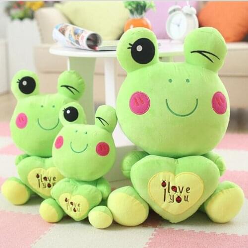 Heart Frog Figurine Doll Love Frog Pillow Plush Toy Cushion Girl Lover Wedding Gift Frog Birthday Gift Children Plush Plush Toys