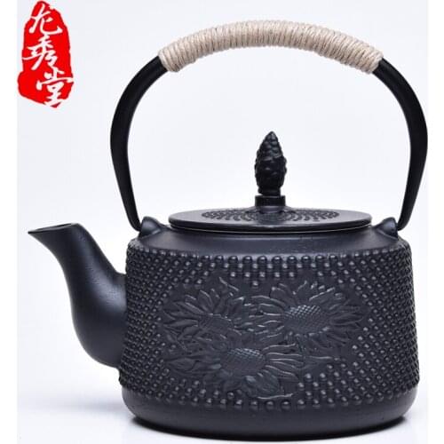 Hot sale Japanese cast iron teapot Carbon furnace iron kettle kung fu pu'er tea Iron pot oxidized uncoated Free Shipping