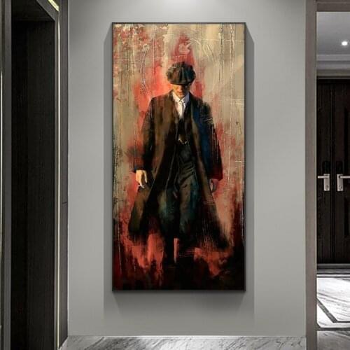 Peaky blinders Abstract Portrait Paintings Print on Canvas Wall Art Posters And Prints Tommy Shelby Movie Art Picture Home Decor