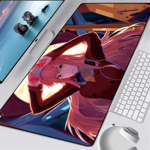 Mouse Pad 800x300x2mm Anime Mat Computer Mouse Mat Gaming Accessories HD Pattern Mousepad Games Gamer for Darling in the franxx