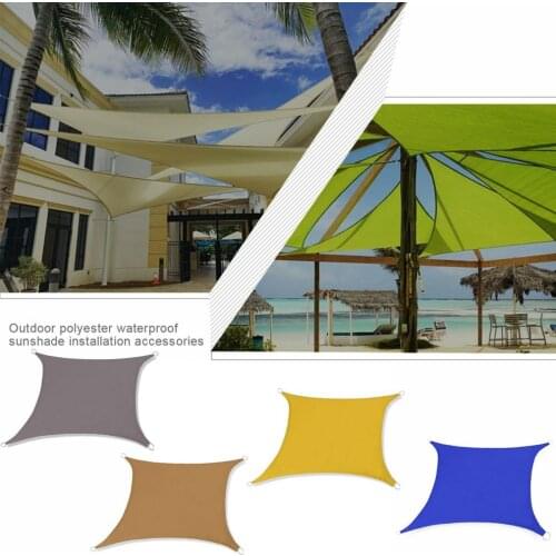 Waterproof Sun Shade Sail 98%UV Awning Canopy Triangle Rectangle */2m* FOR Garden Lawn Patio Pool Sun Shelter Tent