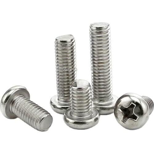 M1.0 M1.2 M1.4 M1.6 Stainless Steel 304 A2 Micro Small Corss Recessed Phillips Round Pan Head Screws 1000pcs/lot