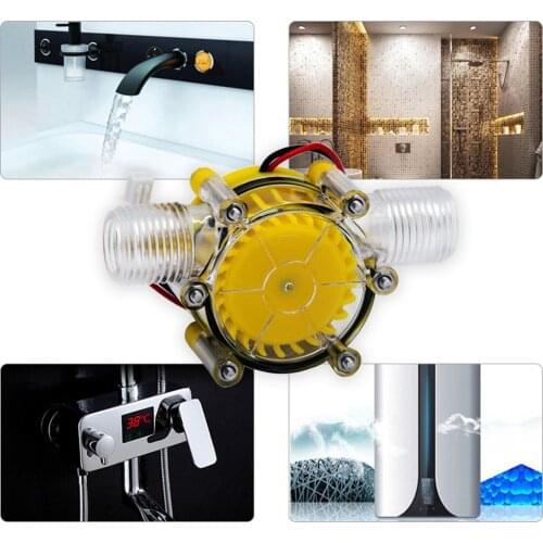 DC 5V 12V 80V Mini Light DIY Water Flow Energy Conversion Tap Hotel Home Hydraulic Stainless Steel Micro Hydro Generator