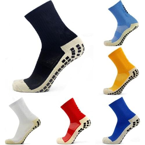 New Football Anti Slip Soccer Socks Men Sports Good Quality Cotton Calcetines Same Type As Trusox 9 Colors