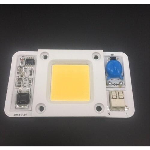 NEW Dimmable LED COB Lamp Chip 50W white/warm white AC110V 220V Input Smart IC Driver Fit For DIY LED Floodlight Spotlight LED