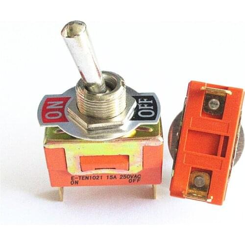 Welding Foot 10A Current Toggle Switch E-TEN1021 Rocking Head Rocker Arm Toggle Switch 2 Feet Aperture 12MM