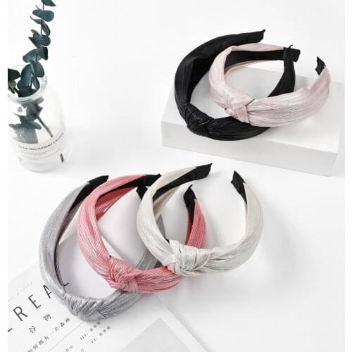 Korean New Fashion Solid Color Headband Hairbands Womens Girl Simple Wide-brimmed Head Hoop Headwear Hair Accessories Wholesale