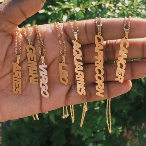 Custom Name Necklace for Women Stainless Steel Letters Pendant Choker Jewelry Best Friend Chain Necklace Gift