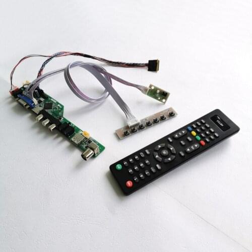 Fit B156HW01/B156HW02 laptop panel 15.6" 40-Pin LVDS WLED VGA+Audio+USB+RF+Remote 1920*1080 screen controller board DIY kit