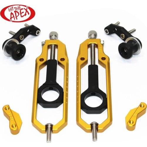 Chain Adjuster Tensions Catena Rear Axle Spindle With swing arm spools for SMW HP4 2012-2014,S1000R 2014-2017,S1000RR 2010-2017