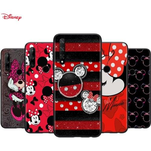 Silicone Cover Disney Minnie Bow For Honor 30 30S V30 V20 9N 9S 9A 9C 20S 20E X10 20 7C Lite Pro Plus Phone Case