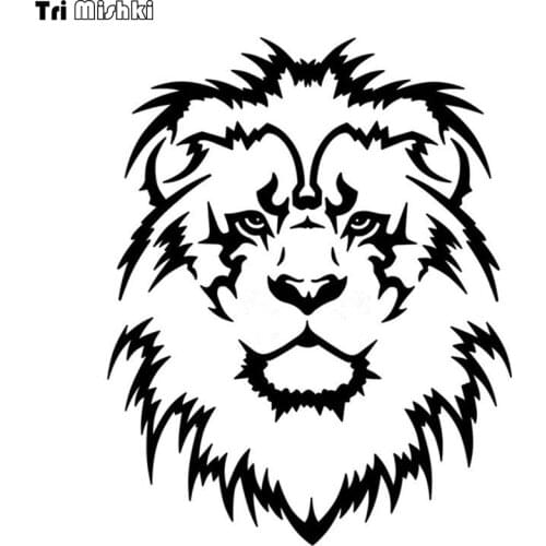 Tri Mishki HZX558# 15x19cm lion head car sticker auto Windscreen Vinyl Decals Accessories Car Sticker