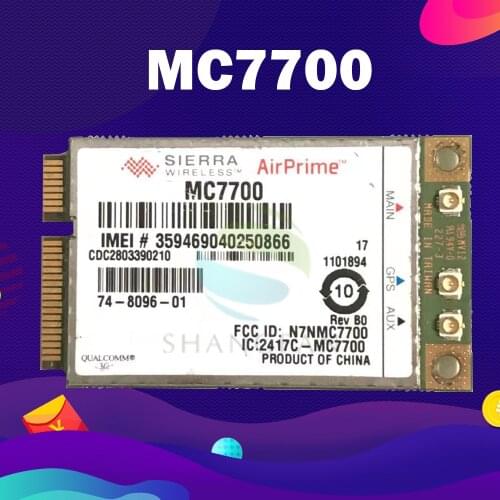 3G WLAN CARD for Sierra MC7700 GOBI4000 Mini PCI-e 3G HSPA 100MB LTE Wireless WWAN WLAN Card GPS