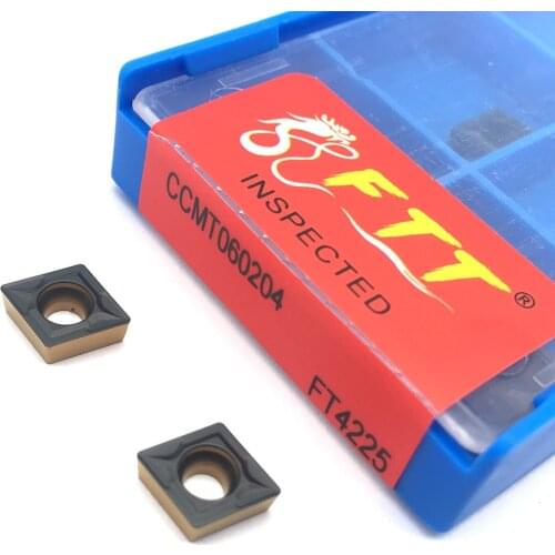 10PCS CCMT060204 Carbide Inserts CCMT09T304 CCMT09T308 CCMT060208 FT4225 Internal Turning Tools Lathe Blades For Steel