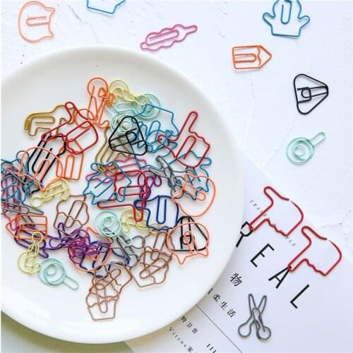 18PCs ColSchool Colorful Office Message Stationery Gift Folder Children Student Supply Kids Kids Creative Cute Metal Clip